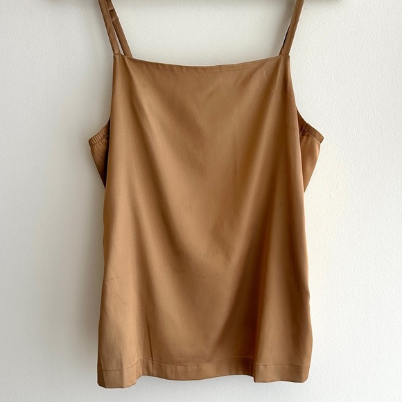 Soma Satin Tank Top, Beige/Tan, Size Medium - Picture 1 of 16